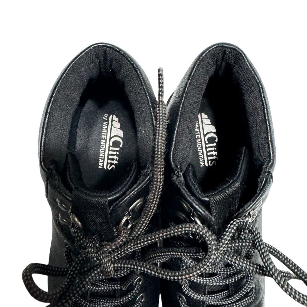Cliffs by White Mountain Collins Blk Lace Up Ankle Boot Size 6 M - Picture 6 of 10